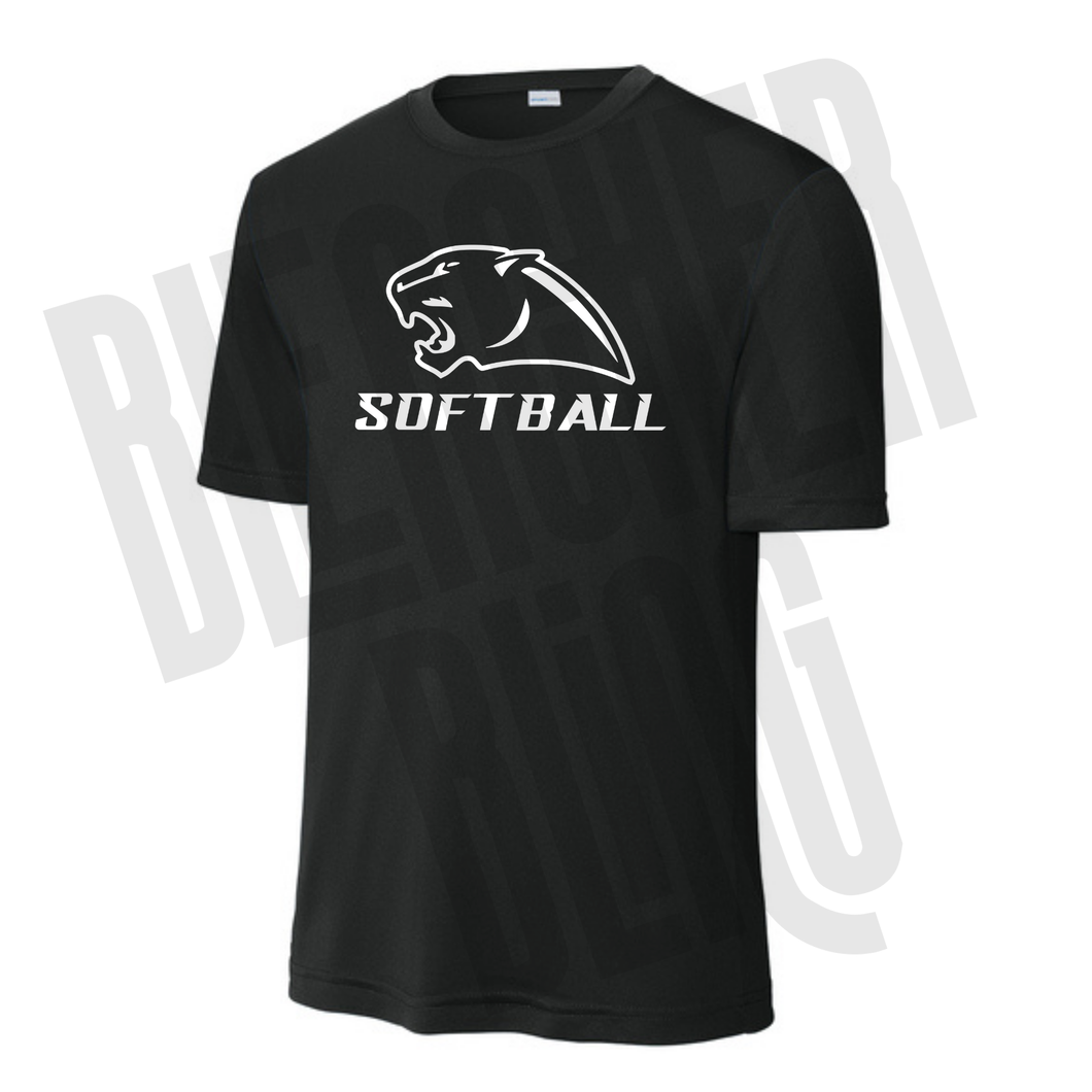 Panther Head Softball Black