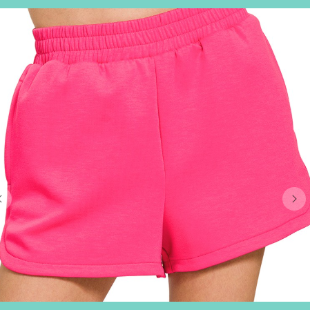 Hot Pink Scuba Shorts