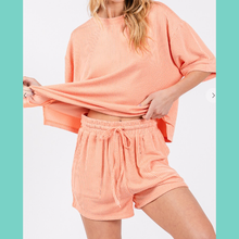 Ribbed Round Neck Short Set