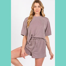 Ribbed Round Neck Short Set