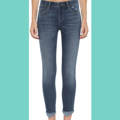 Cello Frayed Hem Crop Skinny Jean