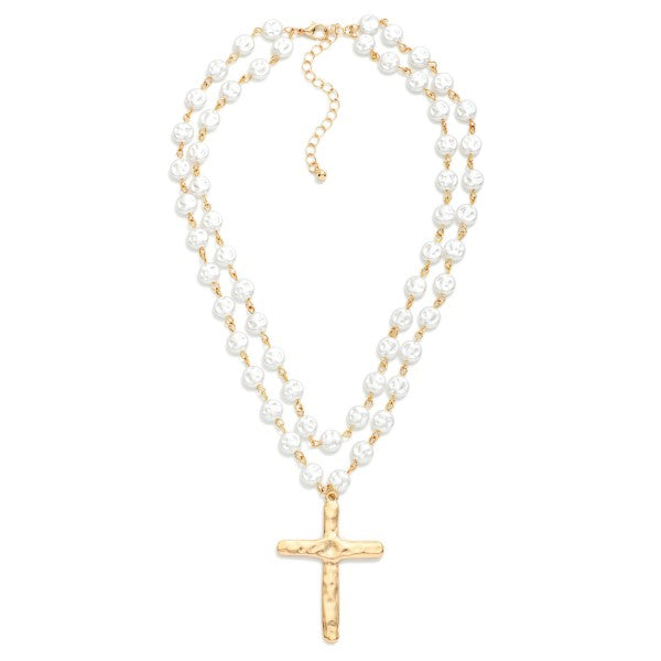 Layered Pearl with Cross