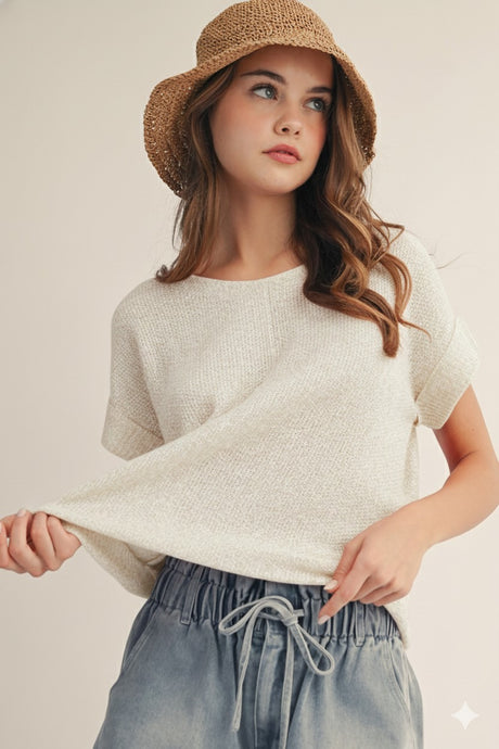 Lightweight V-Neck Easy Knit Shirt