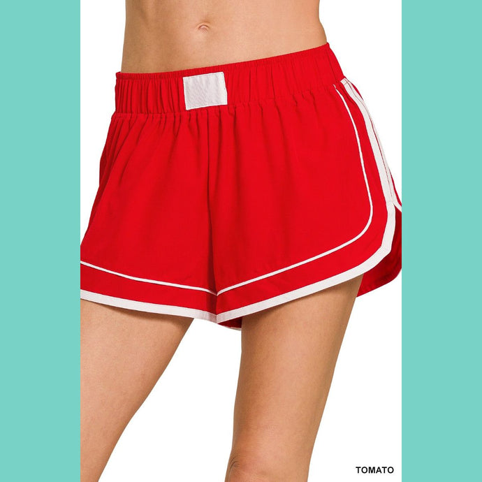 Tomato Soft Woven Lined Dolphin Shorts