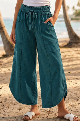 Tulip Mineral Wash Relaxed Pocket Pants - Teal