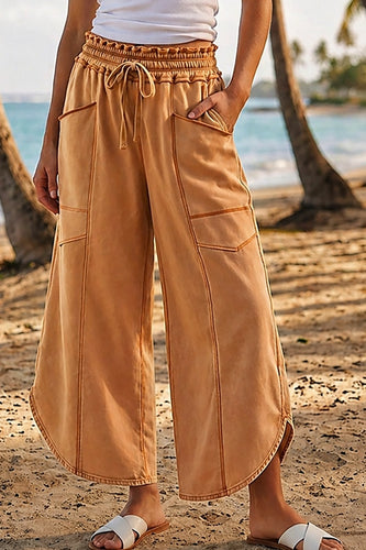 Tulip Mineral Wash Relaxed Pocket Pants - Camel