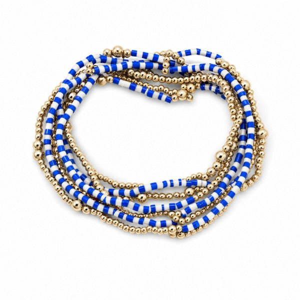 Heishi Bead Royal Beaded Stretch Bracelets