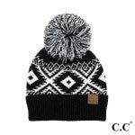 CC Aztec Pom Beanie