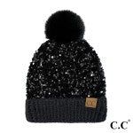 CC Sequin Pom Beanie