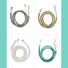 Beaded Dual USB Fast Charging Cable