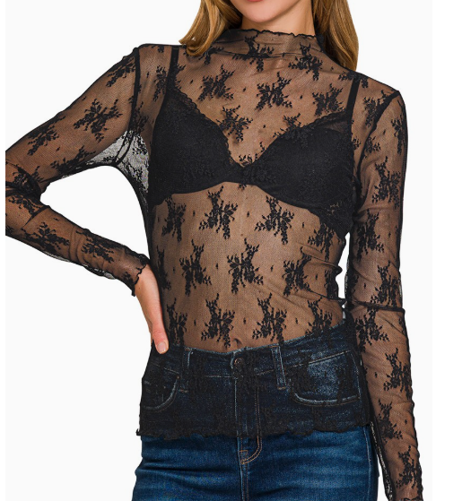 Black Lace Top
