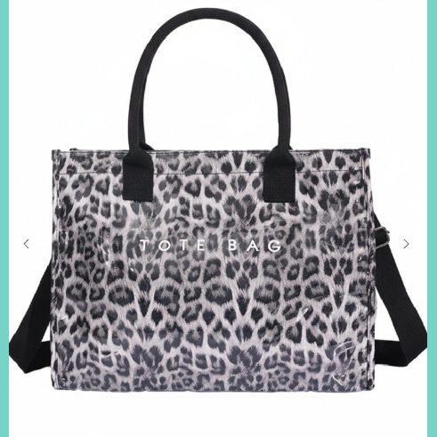 Black Leopard Luxe Tote