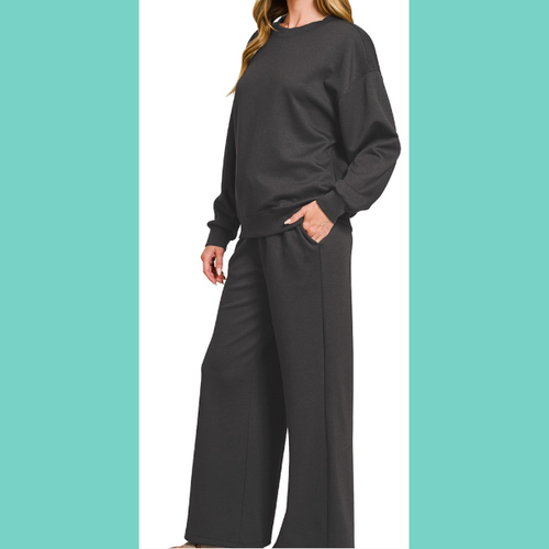 Black Buttery Pants Set