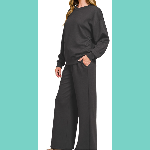 Black Buttery Pants Set