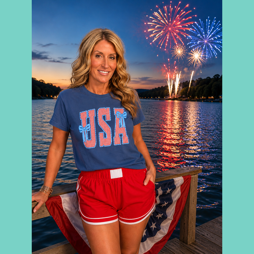 Comfort Colors USA Bows Graphic Tee