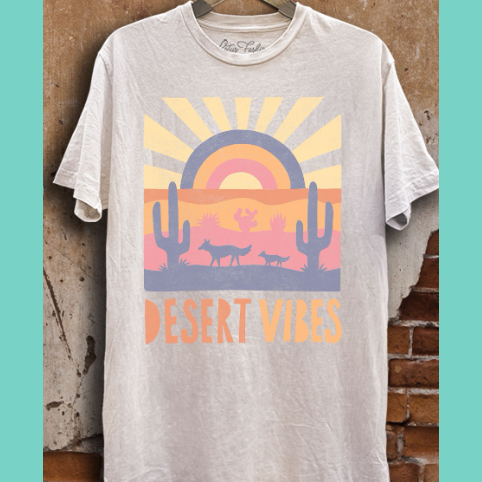 Desert Vibes Mineral Wash Graphic Tee