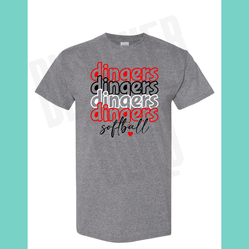 Dingers Stacked Softball Tee/Hoodie D5