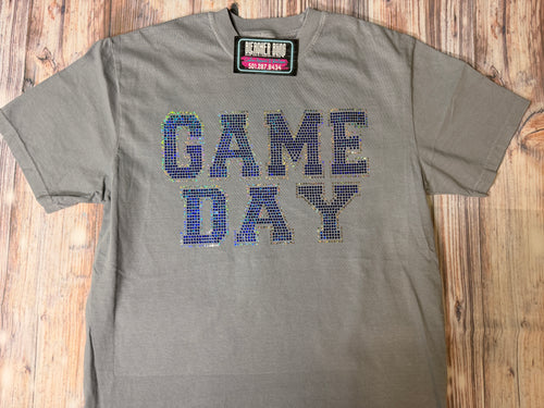 Panthers Game Day Gray Spangle Tee