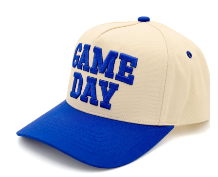 Game Day Blue Puff Hat