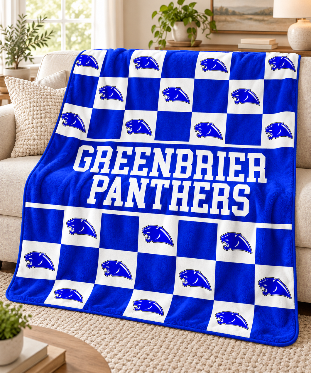 *Pre-Order* Greenbrier Panthers Fleece Blanket