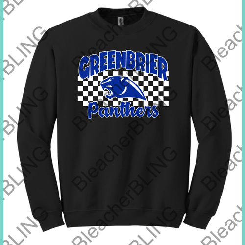 Greenbrier Panthers Checkered Crewneck 25