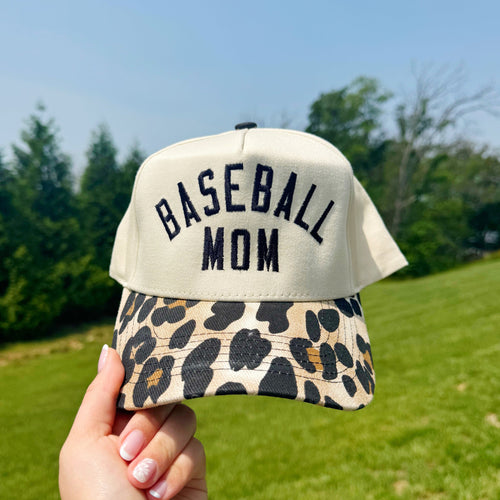Leopard Baseball Mama Hat