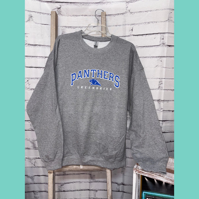 LIMITED EDITION Graphite Greenbrier Panthers Fan Crewneck 25