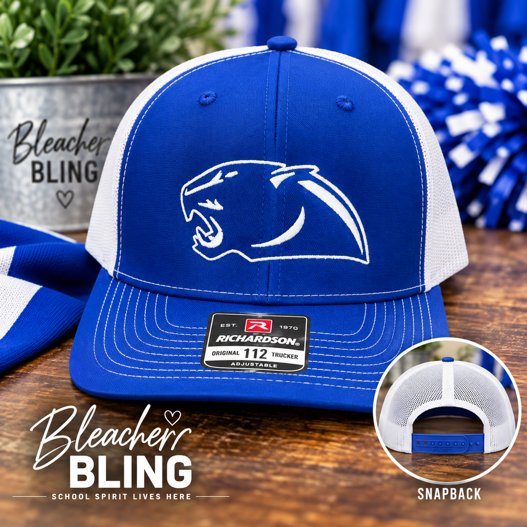 Panther Head Royal/White Snapback Hat