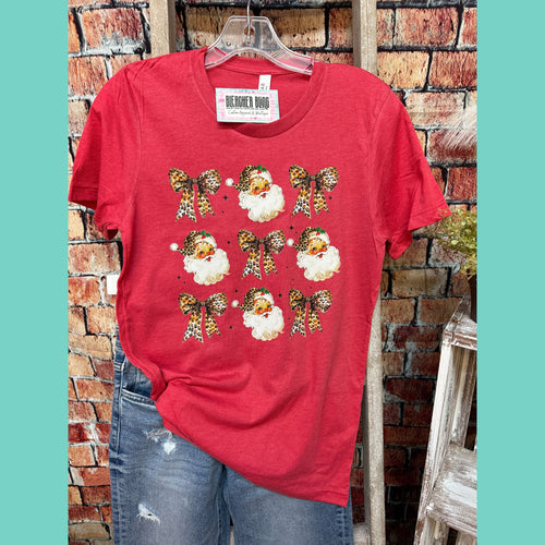 Vintage Santa Bows Graphic Tee