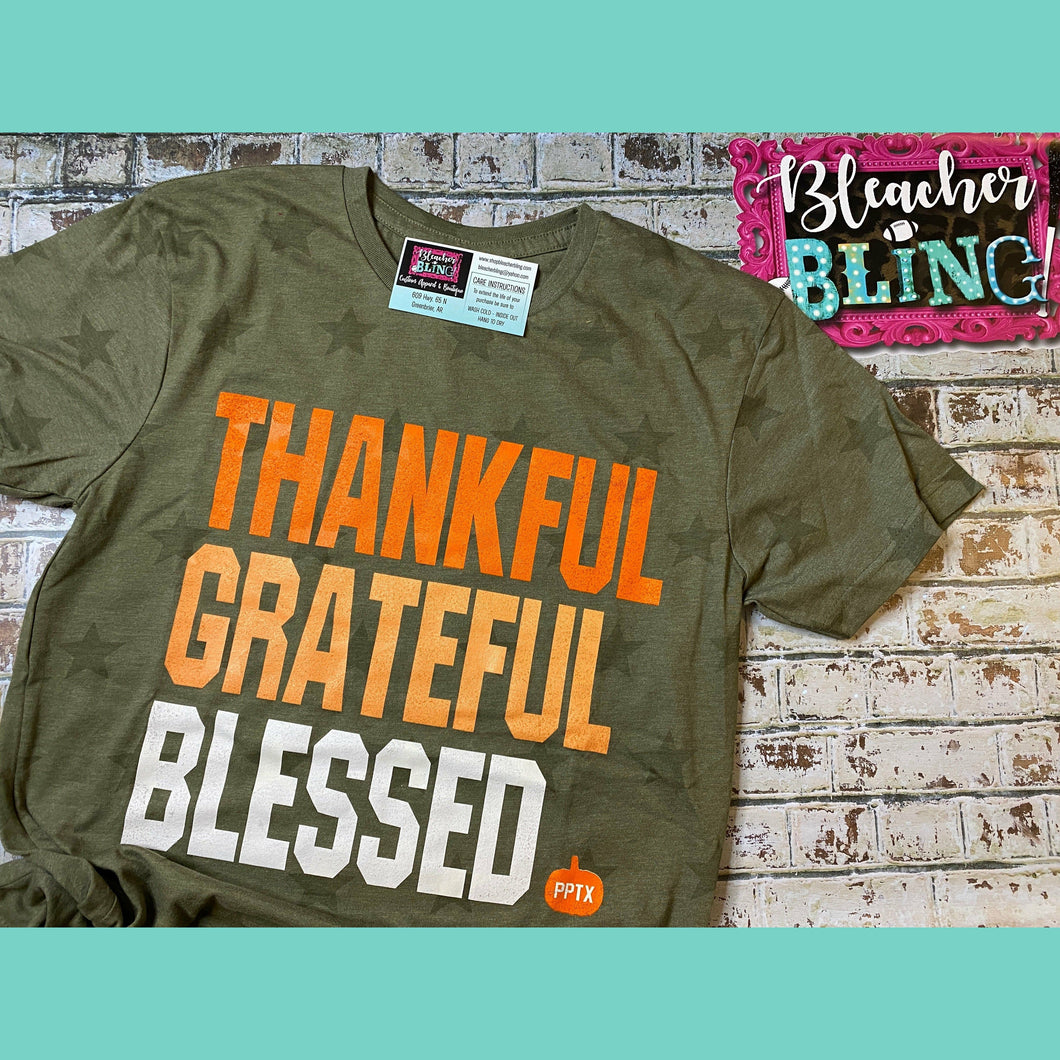 Thankful - Grateful - Blessed Tee