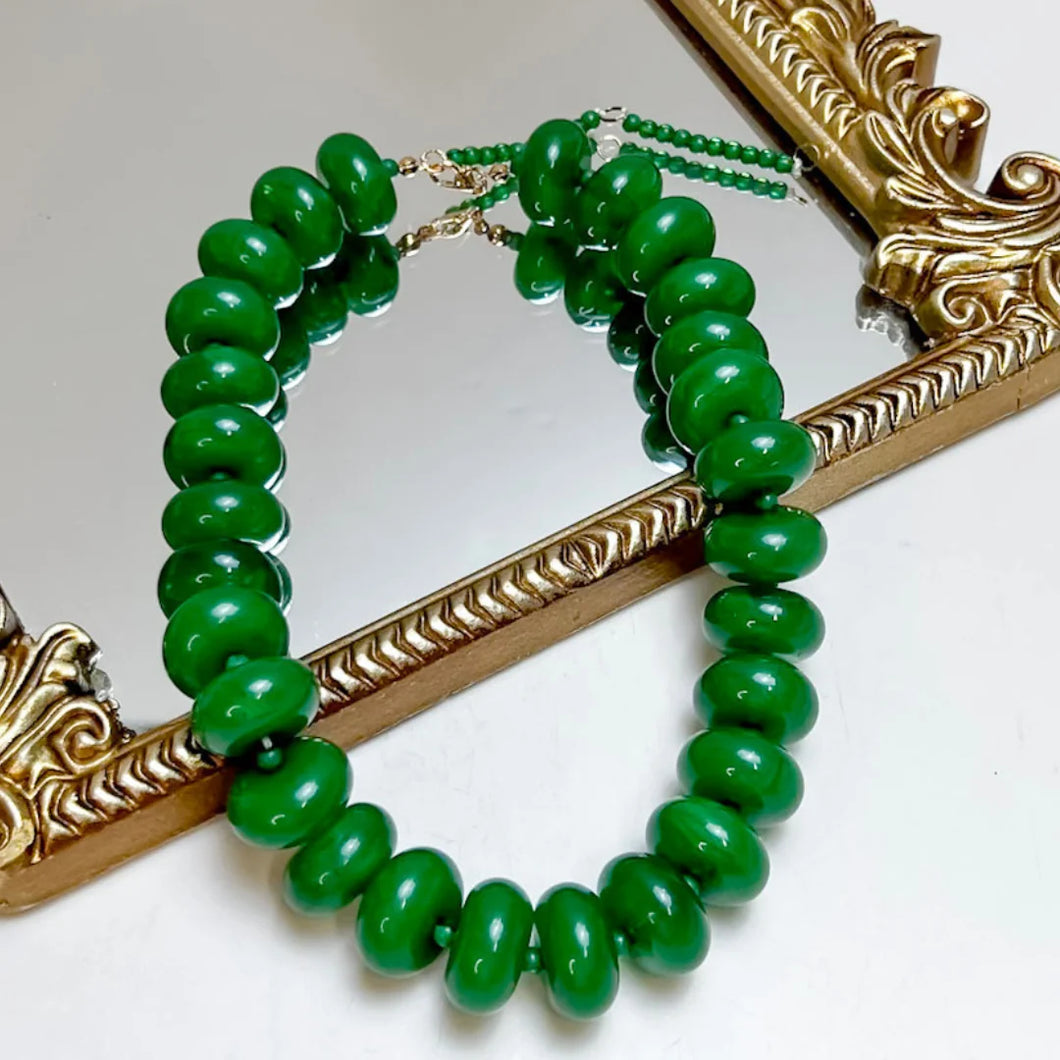 Emerald Envy Beaded Necklace