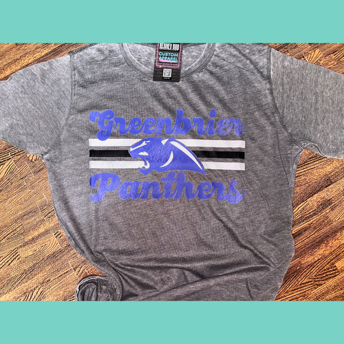 Greenbrier Panthers Acid Wash Tee