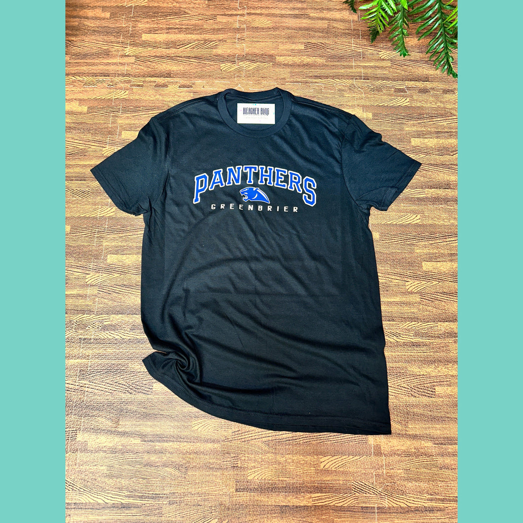 Greenbrier Panthers Black Graphic Tee