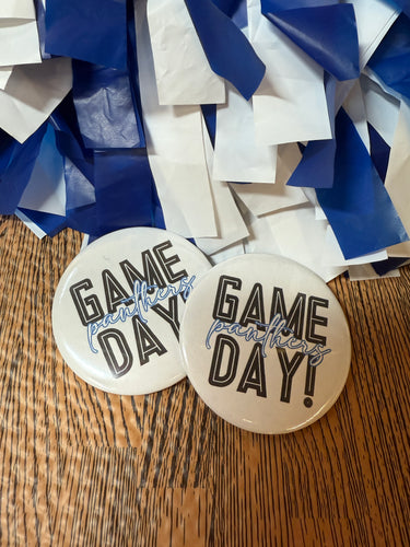 Panthers Game Day White Spirit Button