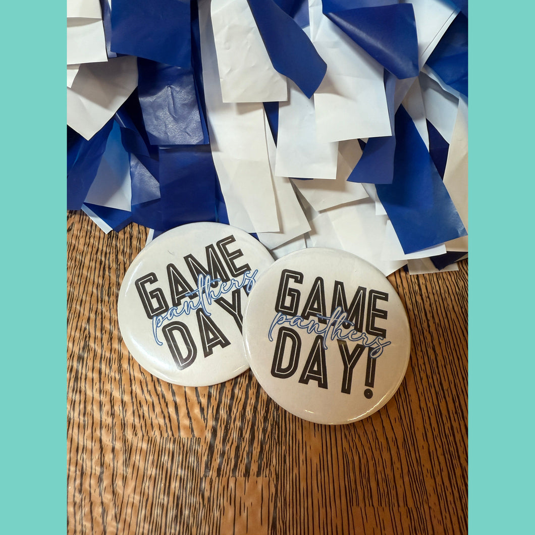 Panthers Game Day White Spirit Button