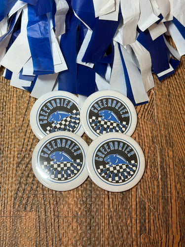 GBR Panthers Checkered Spirit Button