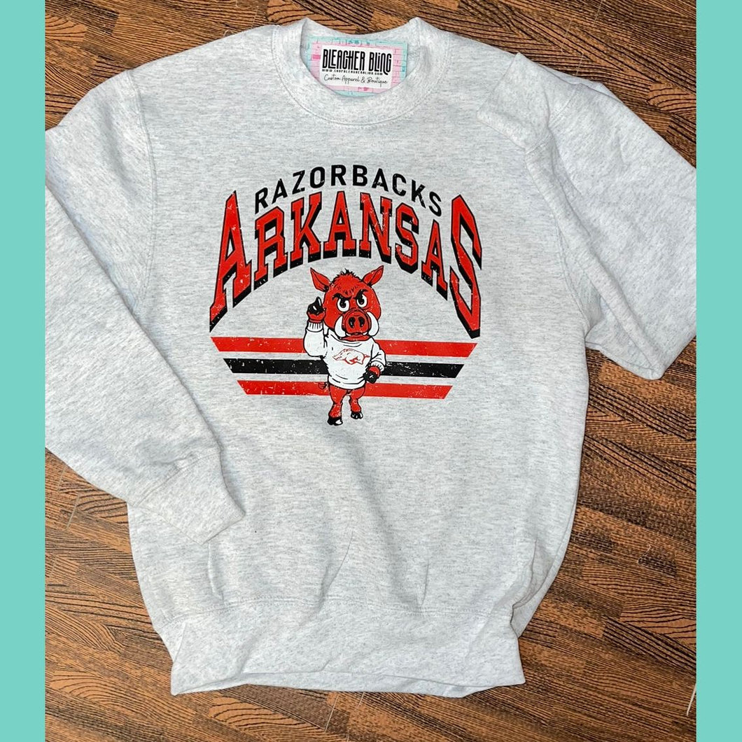 Arkansas Big Red Crewneck Sweat Shirt