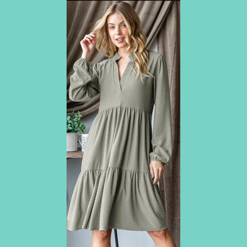 Light Vintage Olive Dress