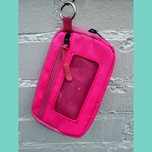 Neon Pink Nylon Wallet
