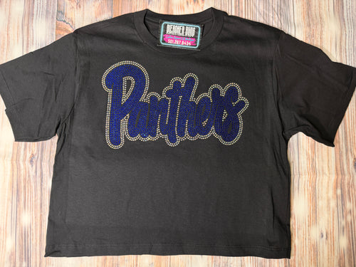 Panthers Glam Boxy Tee