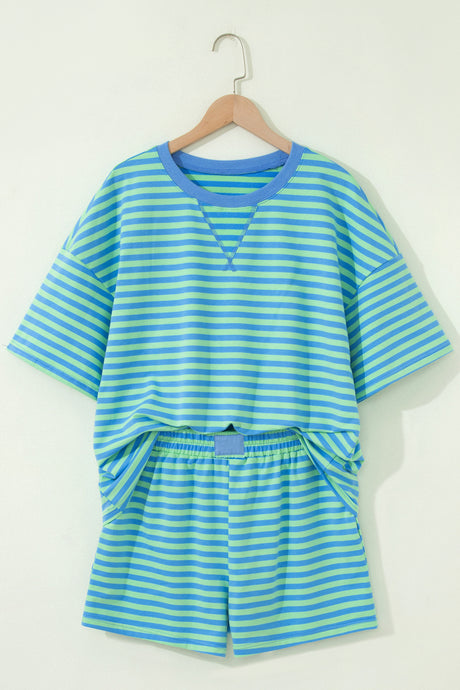 Shoreline Stripe Shorts Set