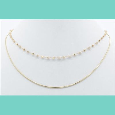 Gold Natural Layered Dainty Necklace