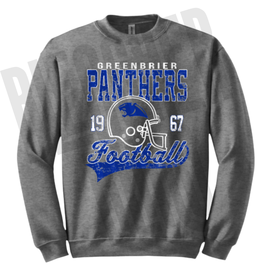 PRE-ORDER Graphite Panther Football Crewneck 25