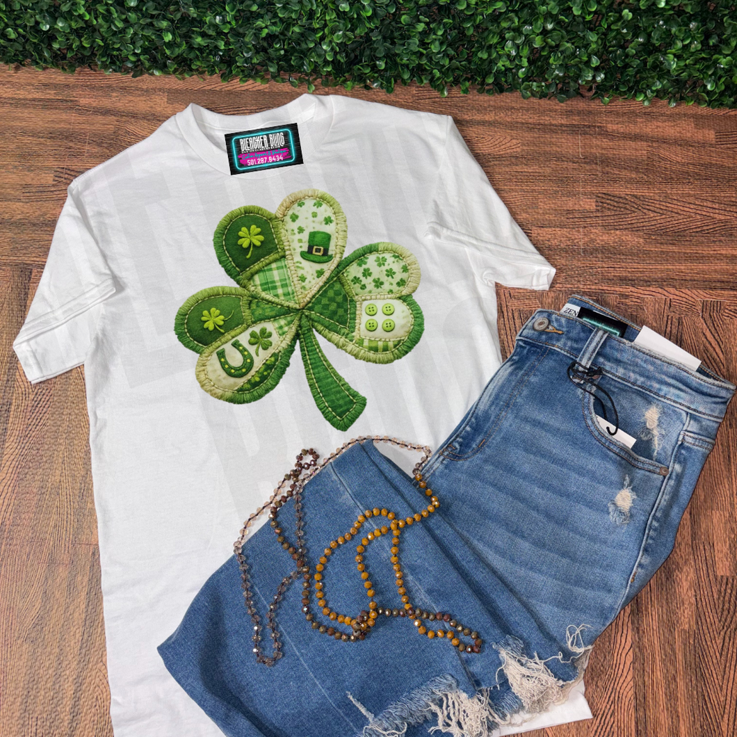 *PRE- ORDER* Patchwork Shamrock Tee