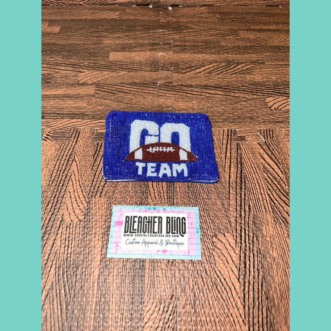 Beaded Go Team Coin Purse