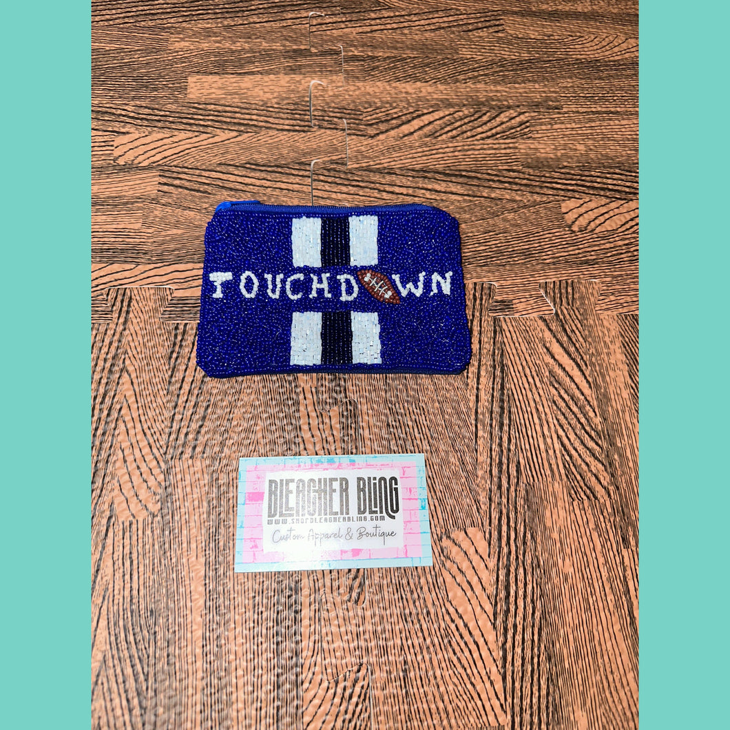 Beaded Touchdown Coin Purse