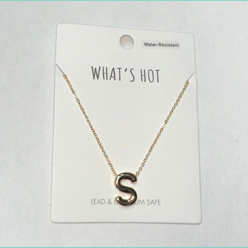 Bubble Initial S Necklace