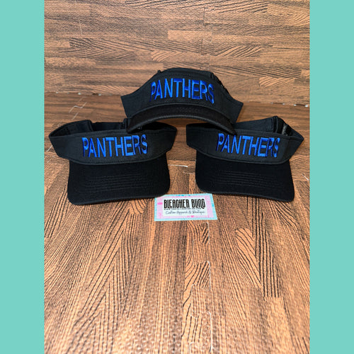 Panthers Blue on Black Visor 24