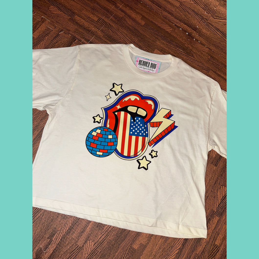 Retro 4th Cropped Tee