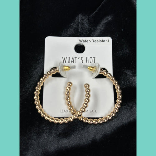 Water Resistant Beaded Hoops 1.5